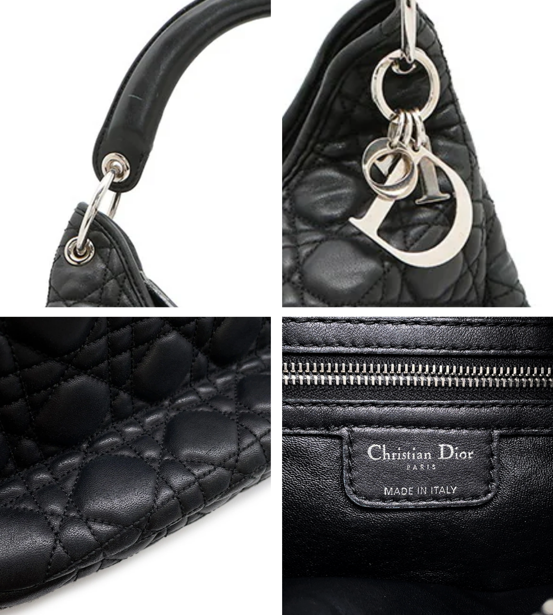 Dior Canage One Black Leather Shoulder Bag
