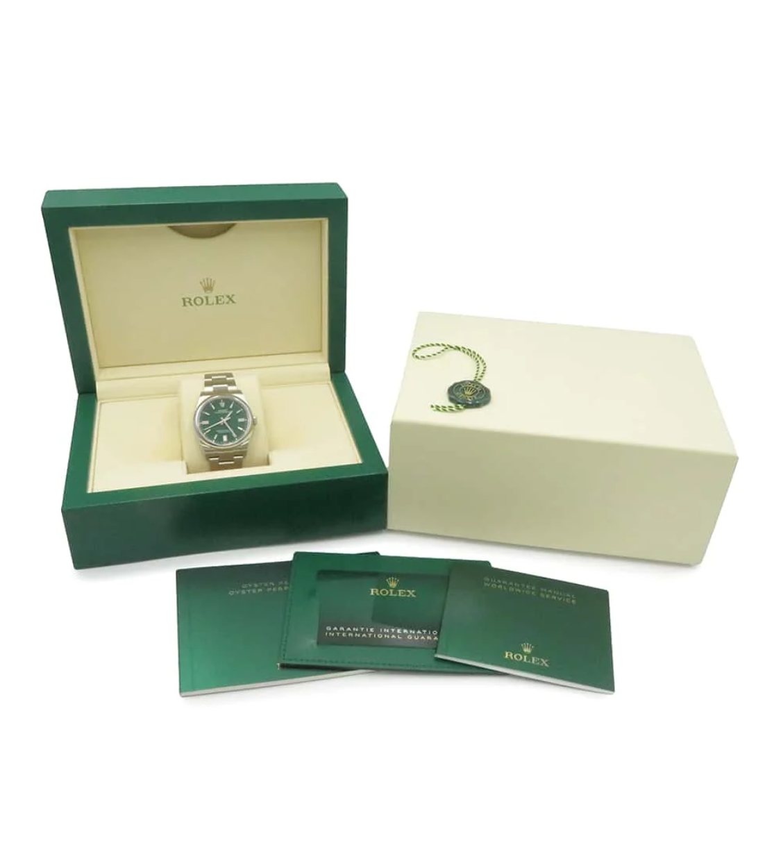 ROLEX Oyster Perpetual 36 Stainless Steel Green Dial