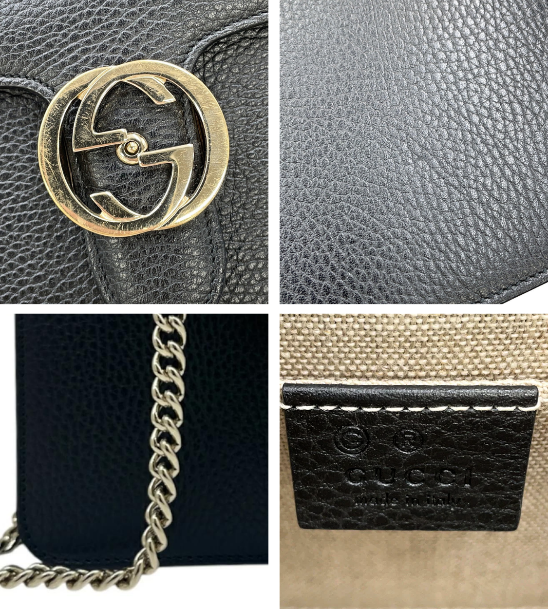 GUCCI Interlocking G Chain Shoulder Bag
