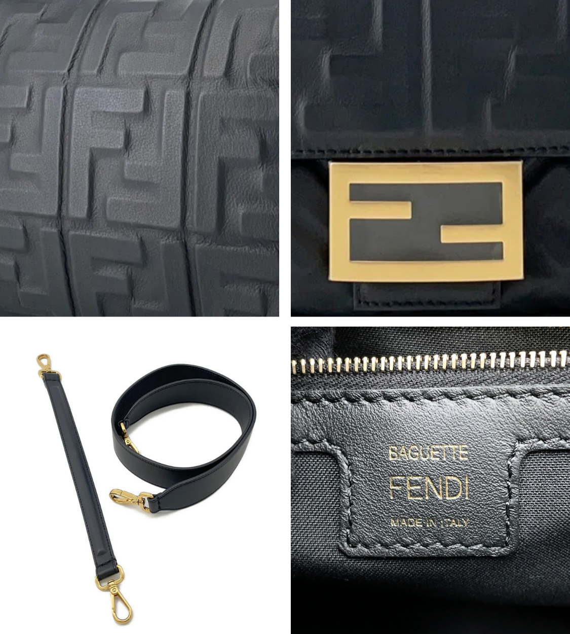 FENDI Baguette FF Lambskin