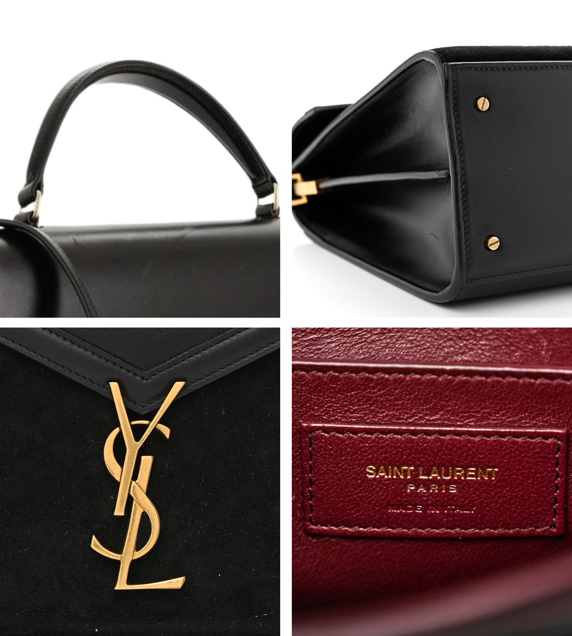 SAINT LAURENT Cassandra Top Handle Leather Bag