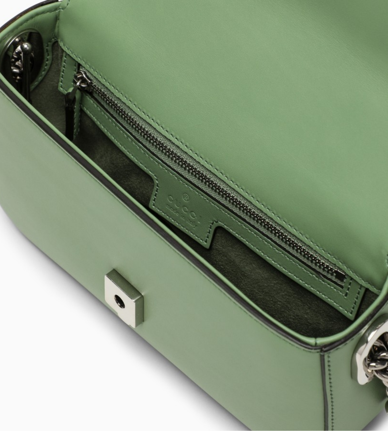 GUCCI Petite GG Green Leather Bag