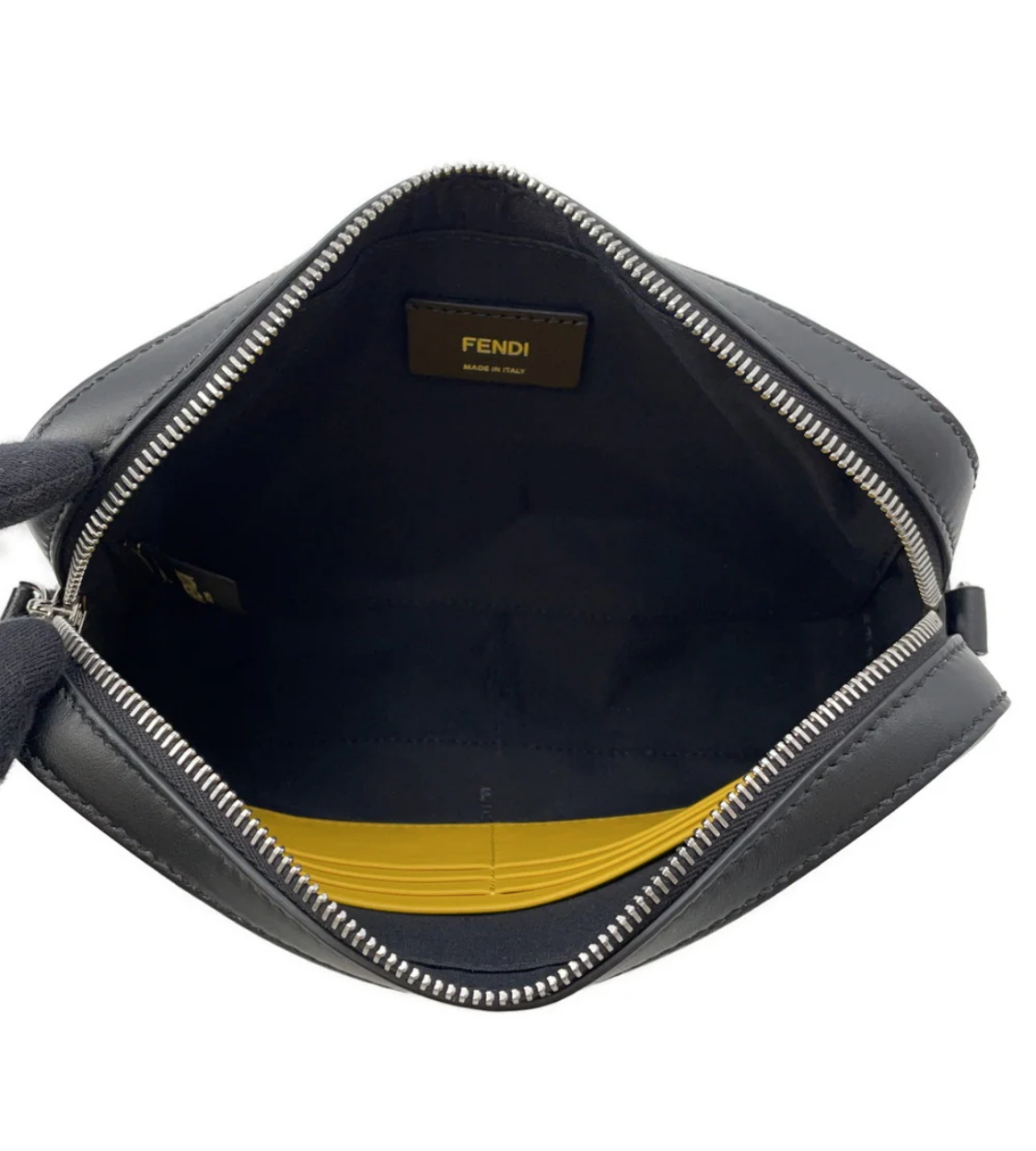FENDI Camera Case Black Leather Medium