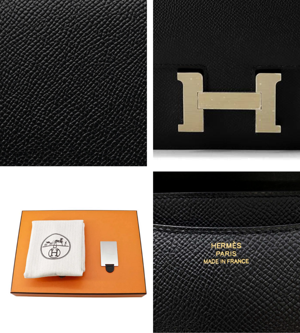 HERMES Constance Miroir Black Epsom Shoulder Bag