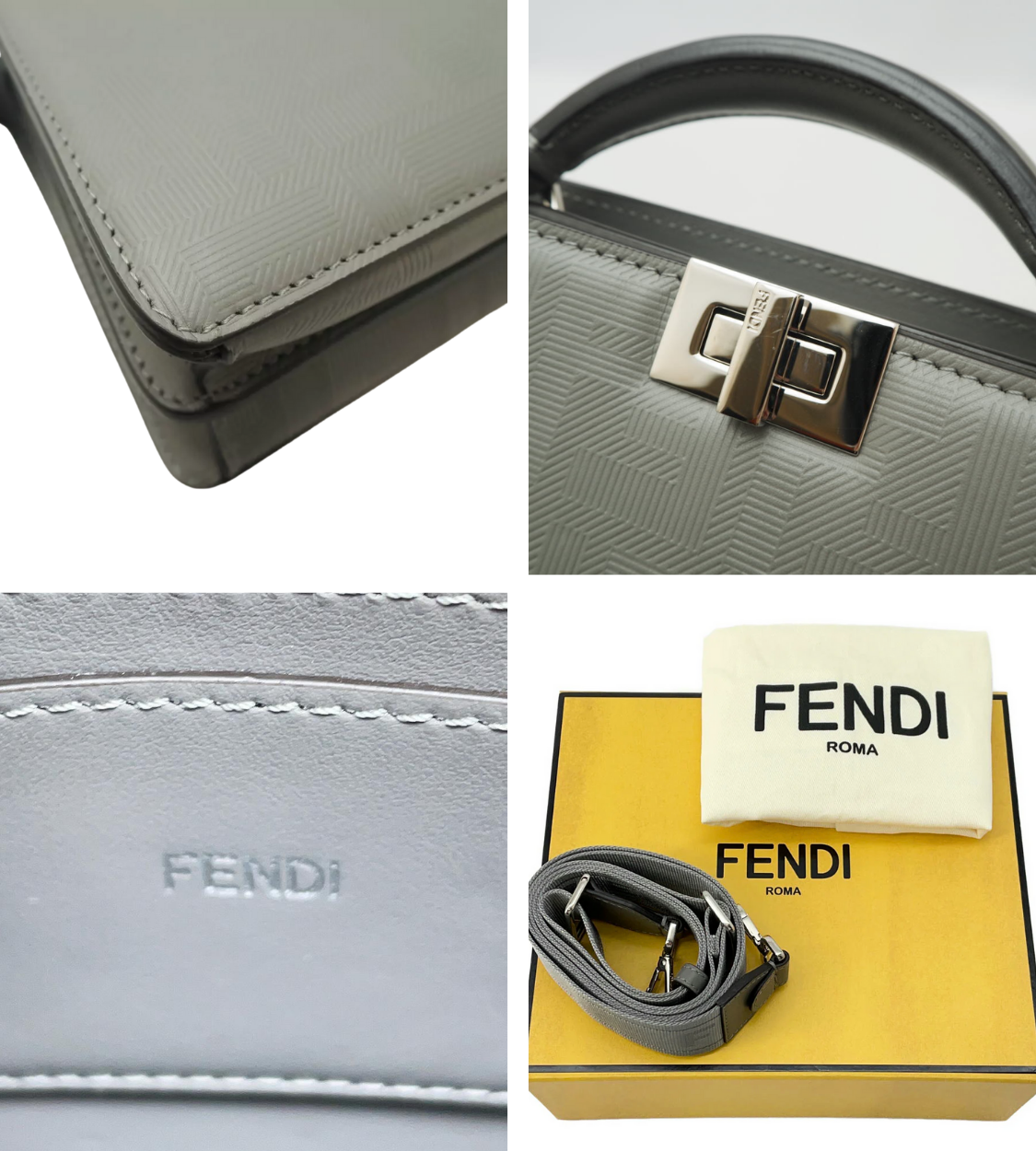 FENDI Peekaboo Shoulder Leather Bag
