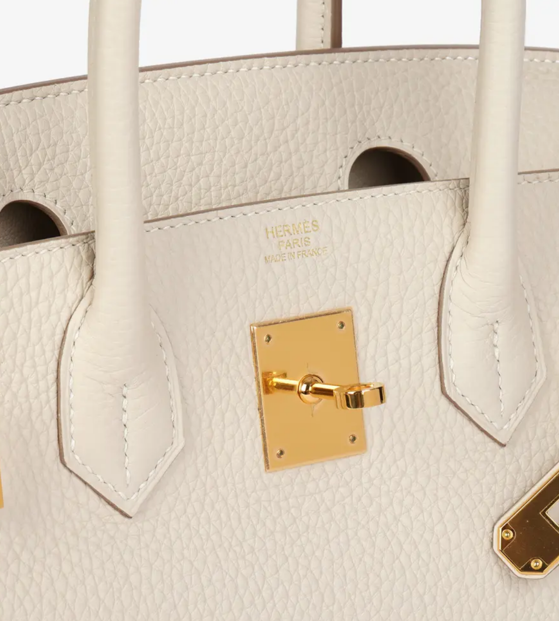 HERMES Birkin 30 Craie Togo Leather