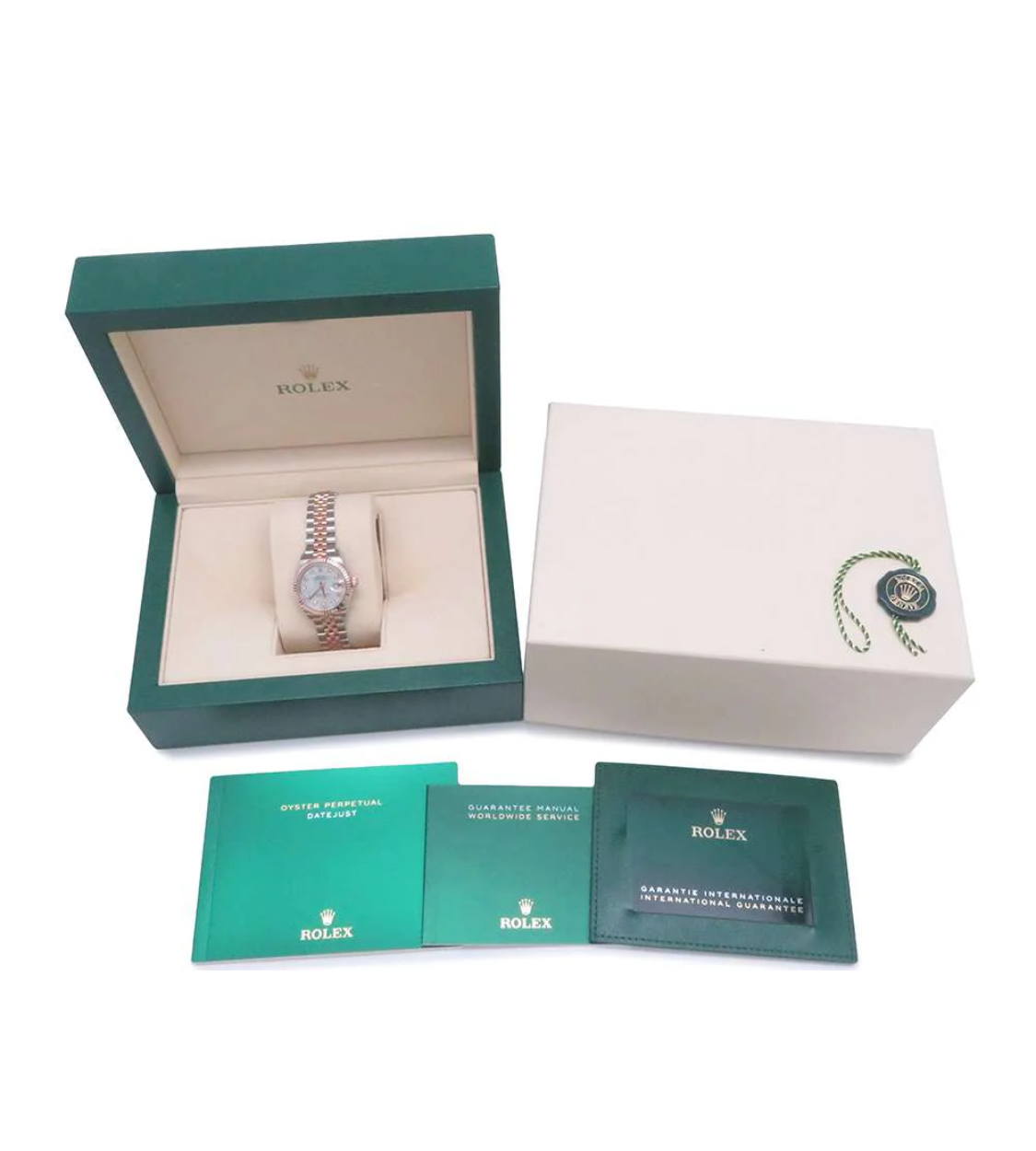 ROLEX Lady-Datejust 28mm Stainless Steel 18k Pink Gold Mother of Pearl Dial