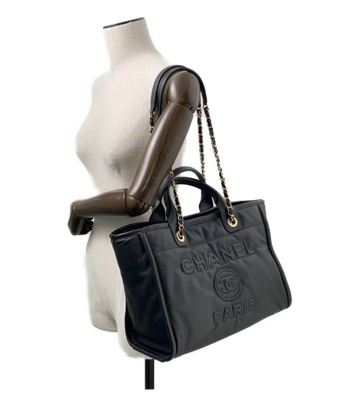 CHANEL Deauville Black Lambskin