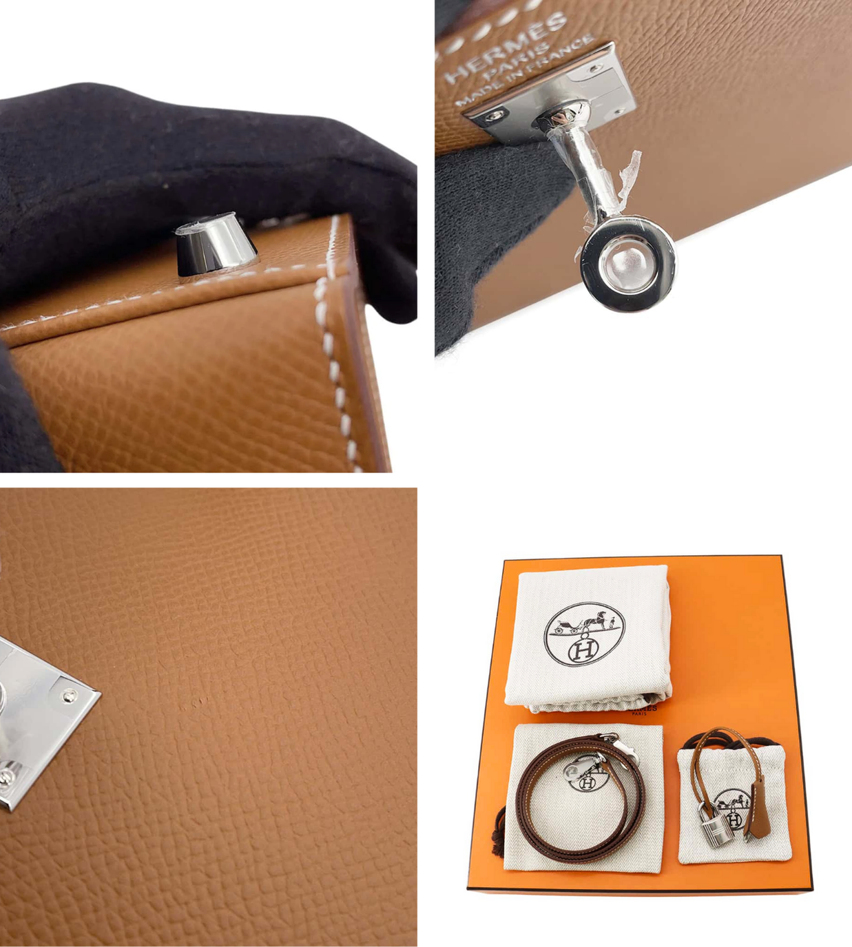HERMES Kelly 25 Sellier Gold Epsom