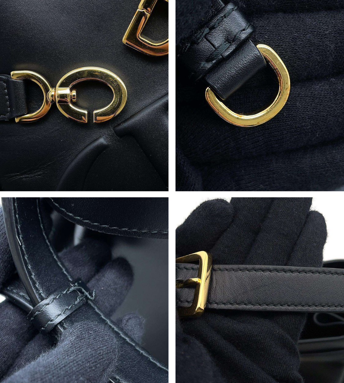 DIOR C'est CD Embossed Black Calf Leather