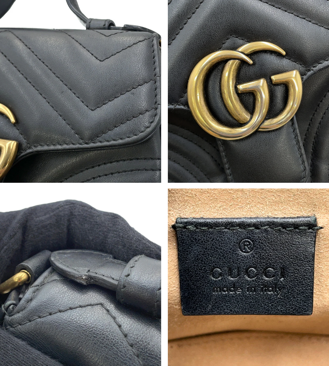 GUCCI Marmont GG Top Handle Bag