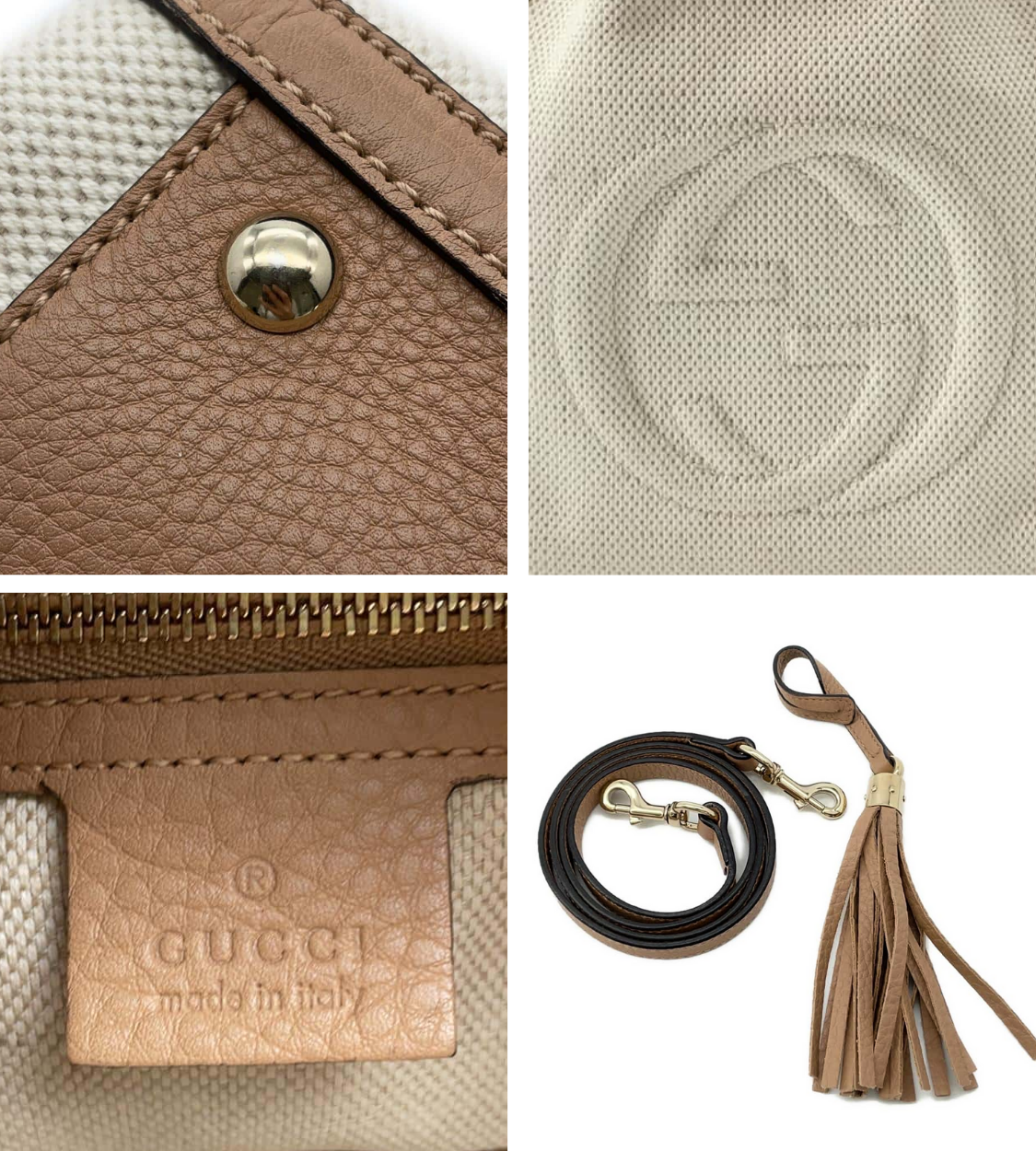 GUCCI Soho Flower Canvas Bag