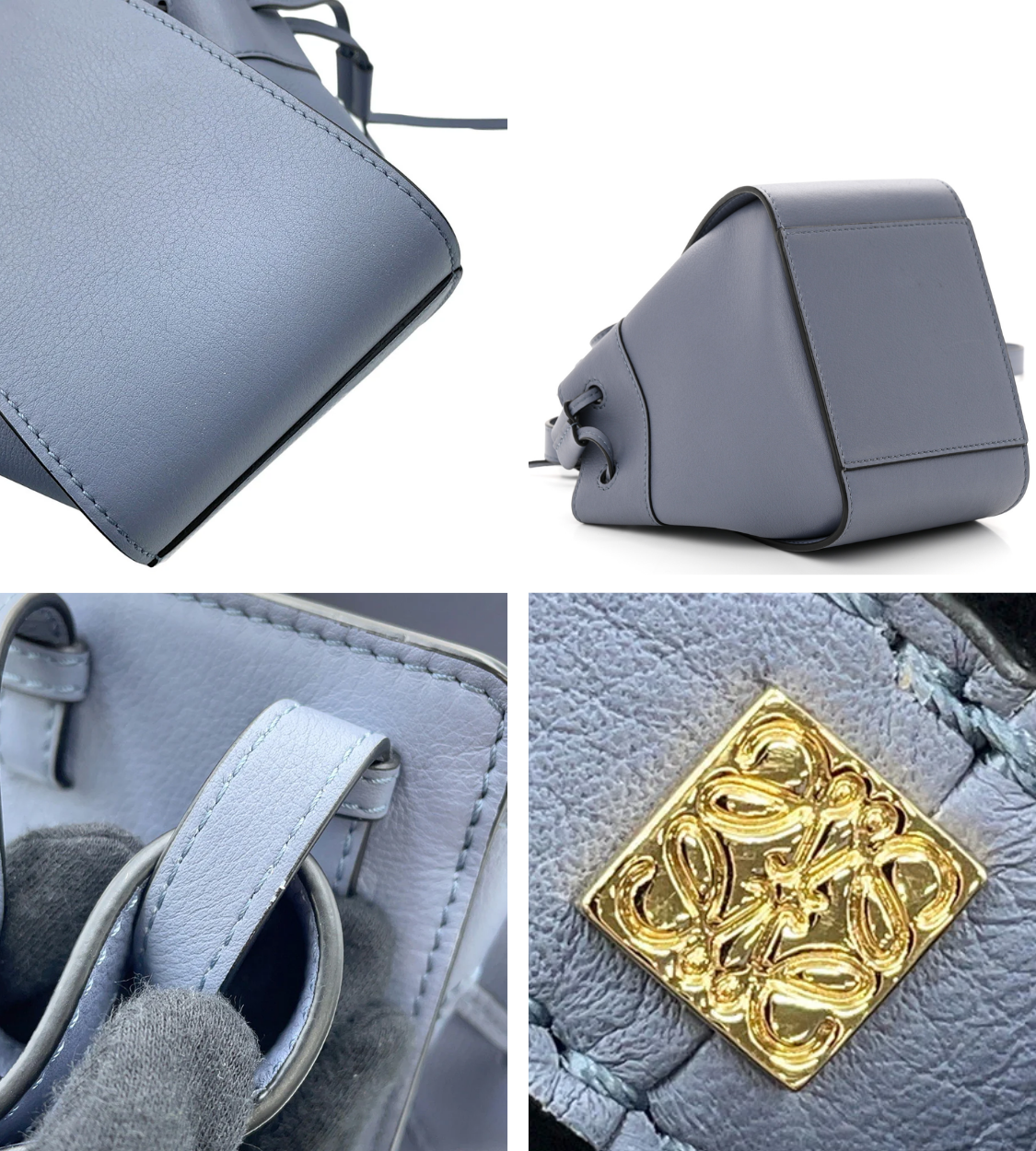 LOEWE Hammock Mini Drawstring Blue Bag