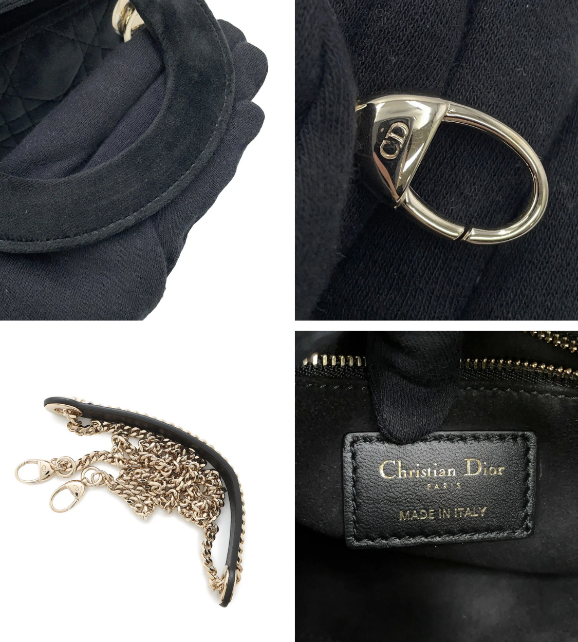 DIOR Lady Dior Black Velour Mini