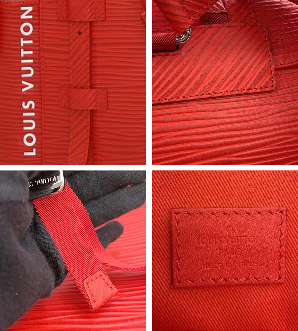 LOUIS VUITTON Christopher Red Epi MM Backpack