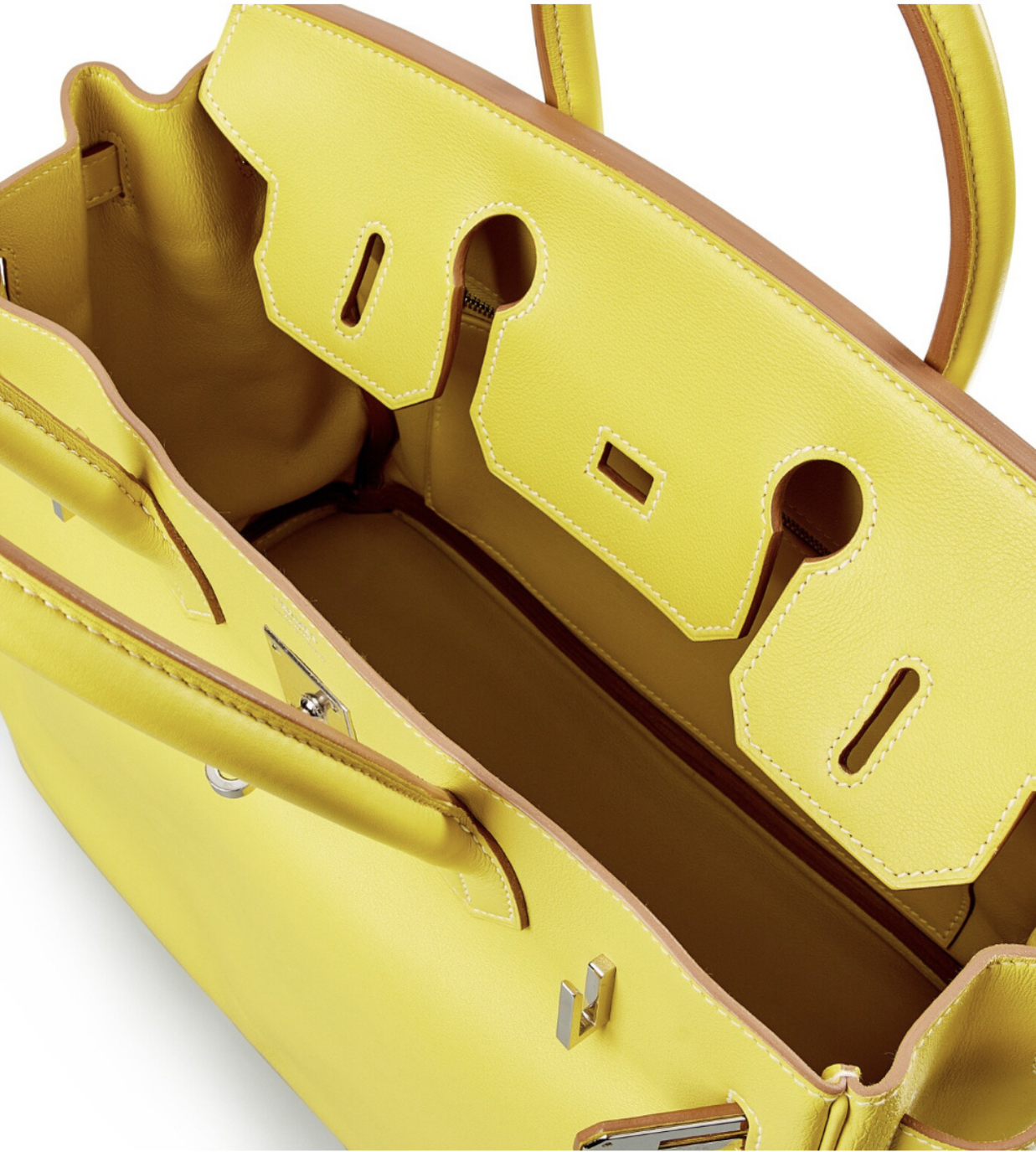 HERMES Birkin 25 Lime Swift Leather