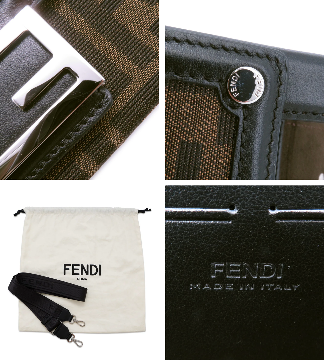 FENDI Fendilicious Baguette Soft Trunk Zucca Pattern Canvas
