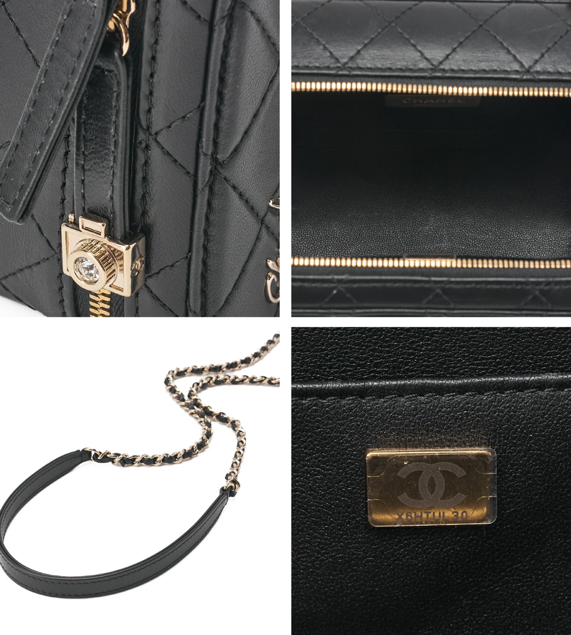 CHANEL Matelasse Camera Lambskin Shoulder Bag