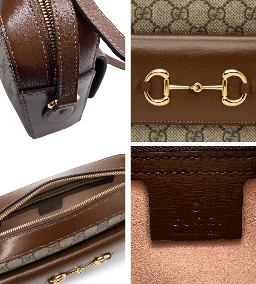 GUCCI Supreme Canvas Horsebit 1955 Shoulder Bag