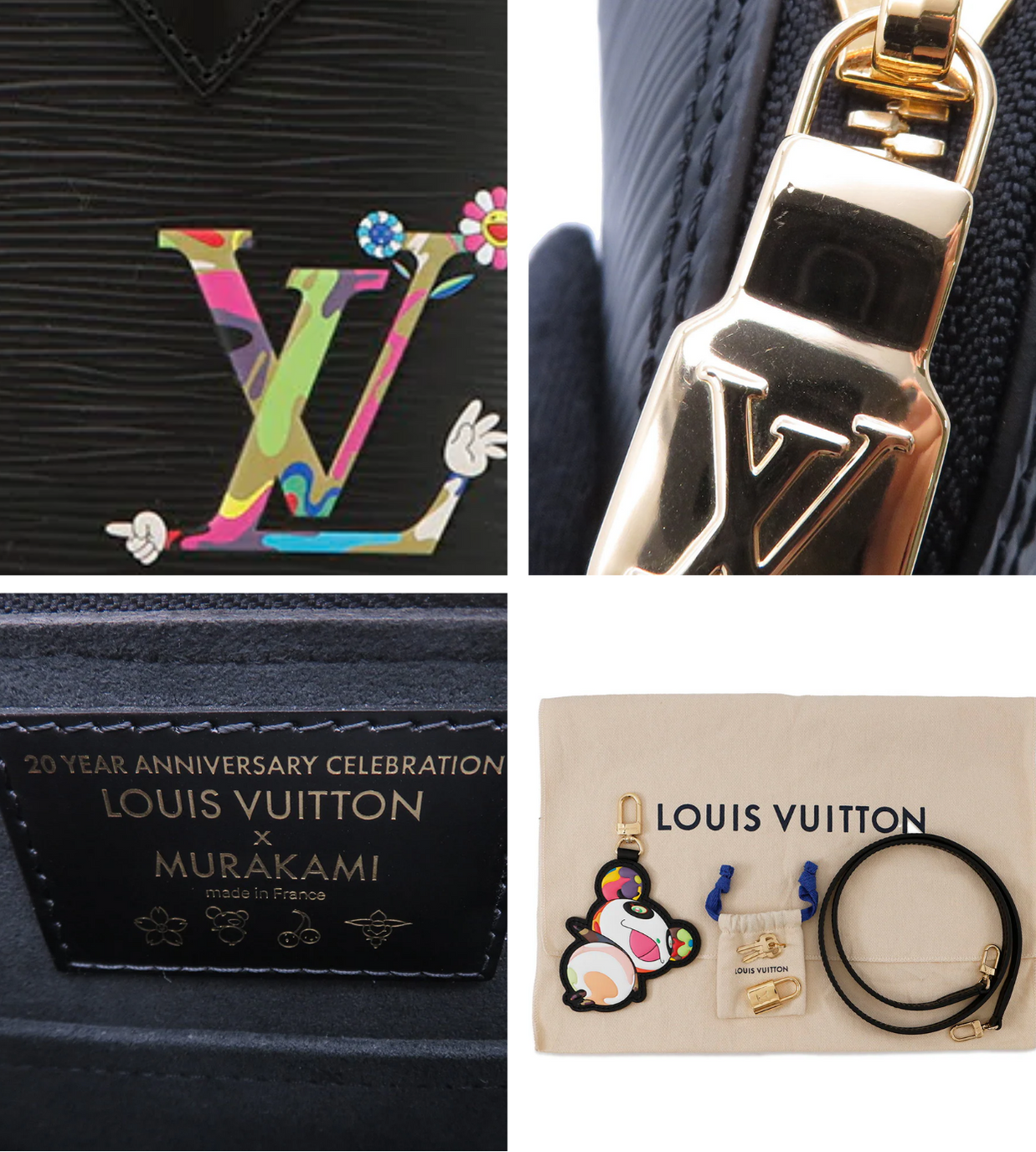 LOUIS VUITTON LV × TM Alma BB Noir Epi Leather Shoulder Bag