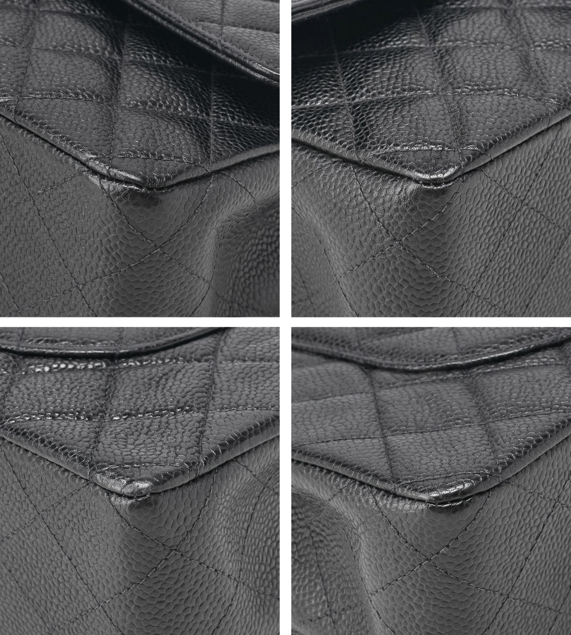 CHANEL 25 Double Flap Matlasse Black Caviar