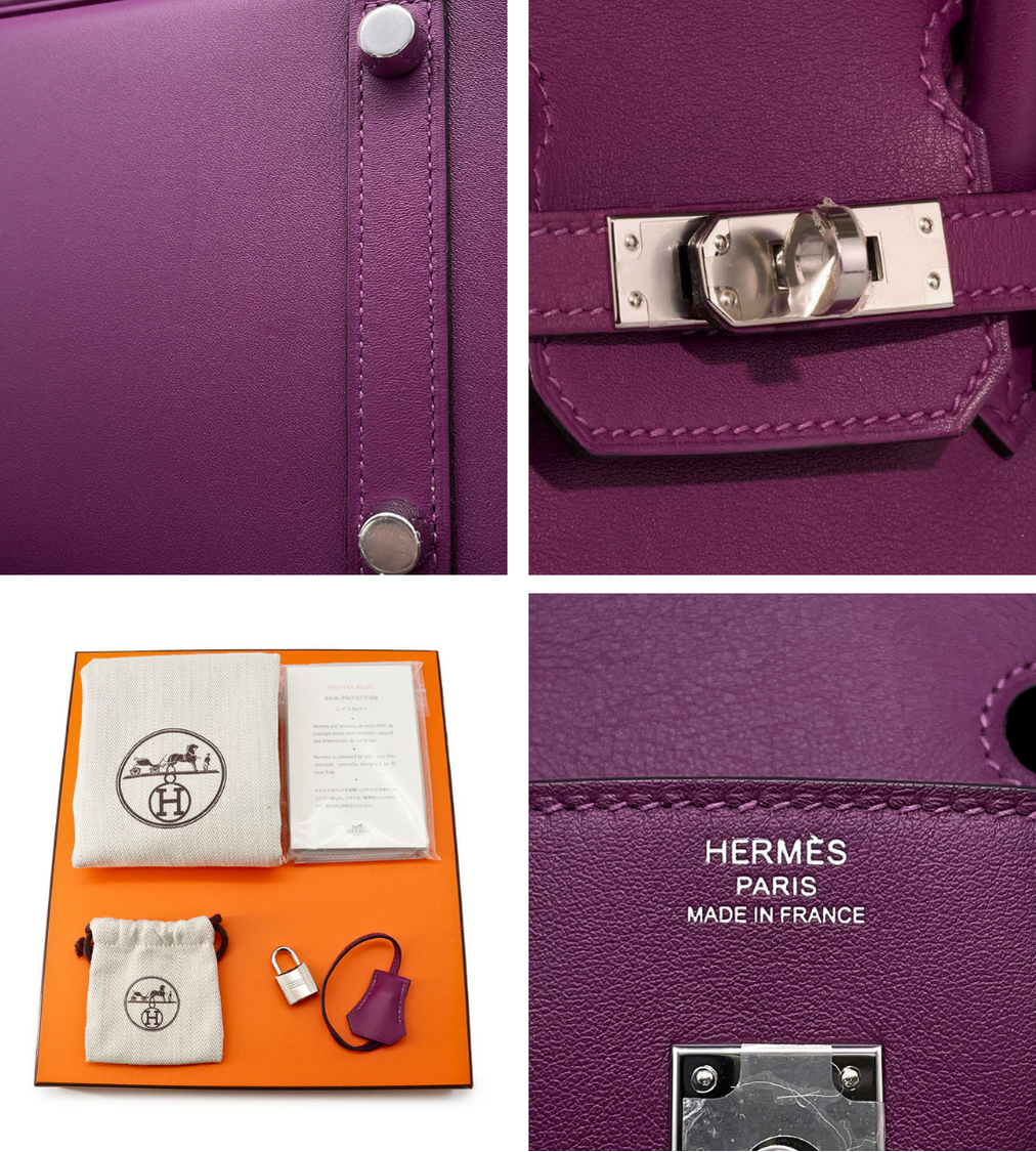 HERMES Birkin 25 Anemone Swift Leather