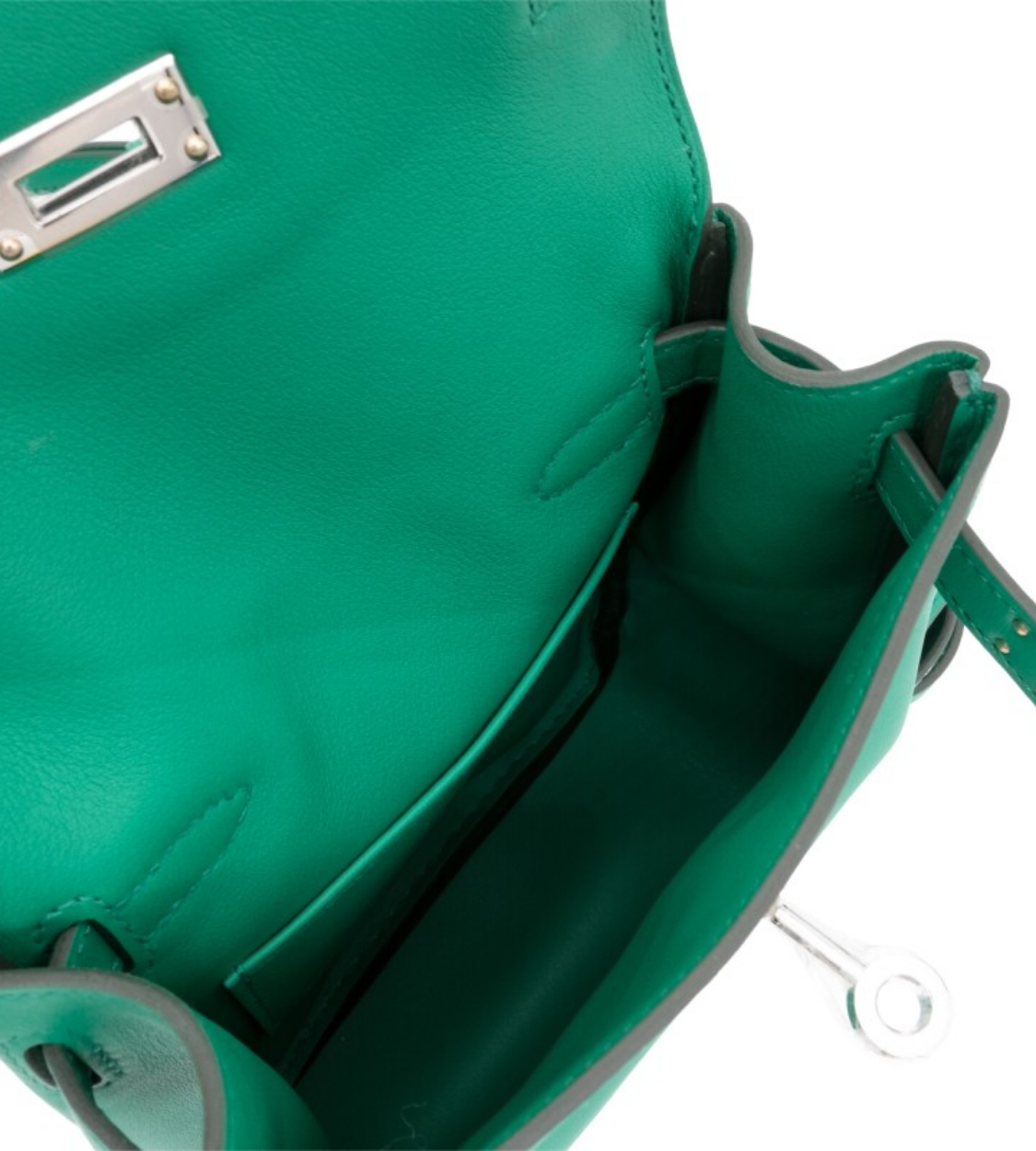 HERMES Kelly Jump Vert Vertigo Swift Leather Backpack