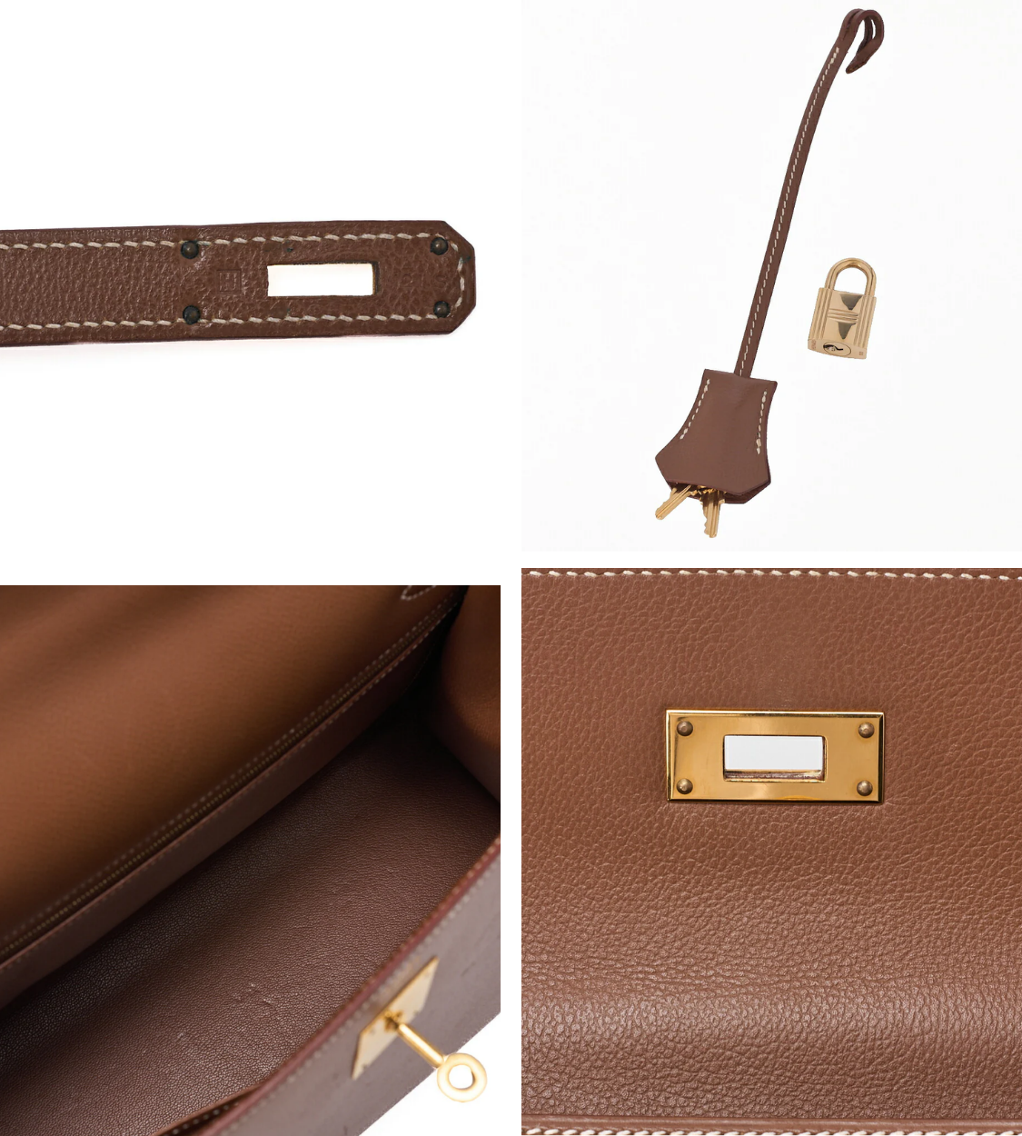 HERMES Kelly 32 External Gulliver Brown