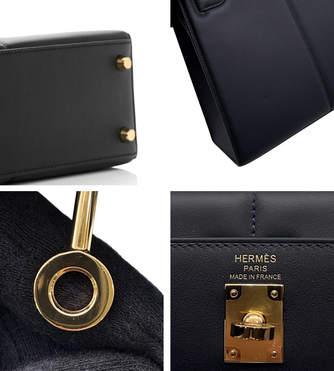 HERMES Kelly 25 Padded Caban Swift Leather