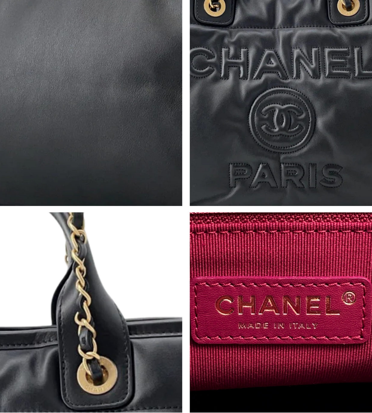 CHANEL Deauville Black Lambskin